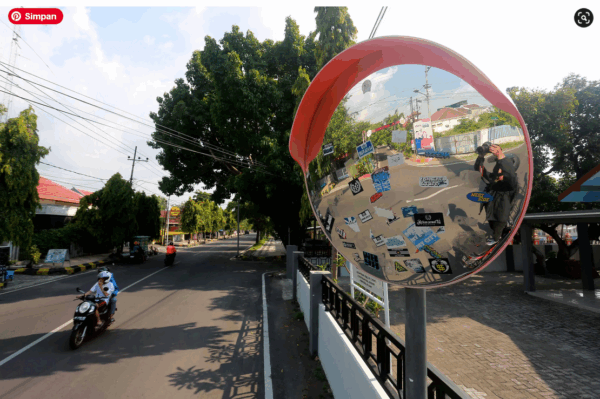 KACA CEMBUNG JALAN 45, 60, 80, 100 CM CERMIN CEMBUNG TIKUNGAN JALAN CONVEX MIRROR OUTDOOR RAJA RAK SUPERMARKET JUAL KE SELURUH INDONESIA
