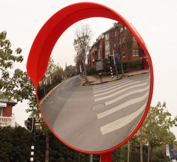 KACA CEMBUNG JALAN 45, 60, 80, 100 CM CERMIN CEMBUNG TIKUNGAN JALAN CONVEX MIRROR OUTDOOR RAJA RAK SUPERMARKET JUAL KE SELURUH INDONESIA