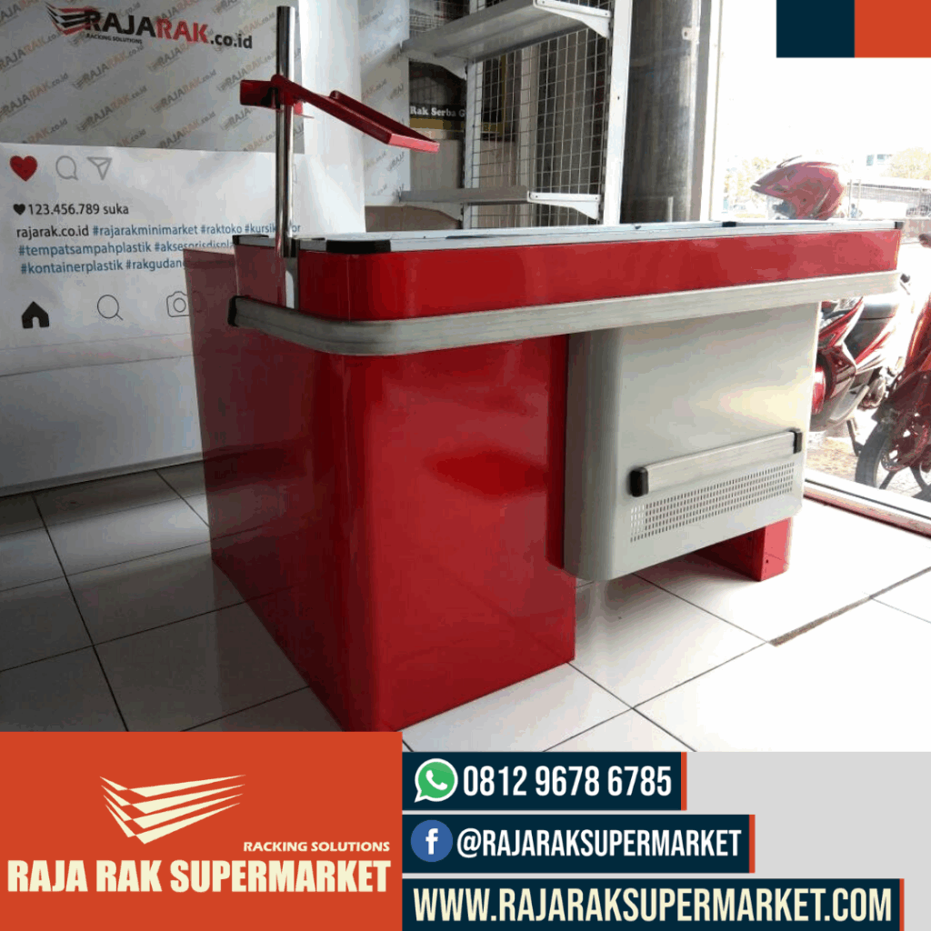 MEJA KASIR MINIMARKET SUPERMARKET TOKO MODERN TIPE MK-01BM | RAJA RAK SUPERMARKET