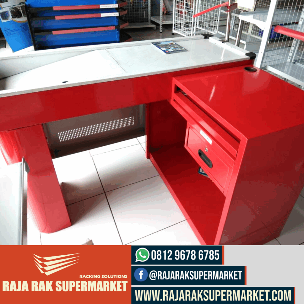 MEJA KASIR MINIMARKET SUPERMARKET TOKO MODERN TIPE MK-01BM | RAJA RAK SUPERMARKET