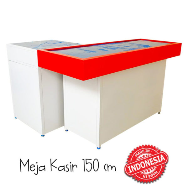 MEJA KASIR TOKO MINIMARKET SWALAYAN BAHAN BESI TIPE MK-05 | RAJA RAK SUPERMARKET