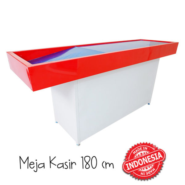 MEJA KASIR MINIMARKET TOKO SWALAYAN MODERN TIPE MK-05 SK-180 | RAJA RAK SUPERMARKET | JUAL KE SELURUH INDONESIA