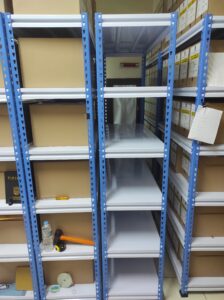 RAK BESI SIKU LUBANG GUDANG SLOTTED ANGLE TIPE STALLUM 100 | KAPASITAS 80 KG/ LEVEL, TINGGI 1500 CM S/D 2400 CM | WARNA CUSTOM | RAJA RAK SUPERMARKET