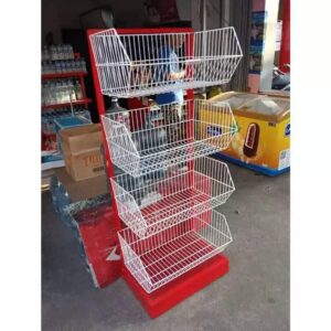 RAK CHIKI MASTER 4 SUSUN MEGA UKURAN 60 x 42 x 150 cm | RAK DISPLAY JAJANAN SNACK TOKO