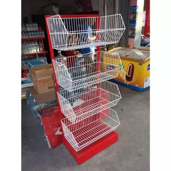 RAK CHIKI MASTER 4 SUSUN MEGA | RAK DISPLAY JAJANAN SNACK TOKO - Gambar 2
