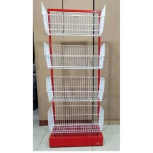 RAK CHIKI MASTER 4 SUSUN MEGA UKURAN 60 x 42 x 150 cm | RAK DISPLAY JAJANAN SNACK TOKO