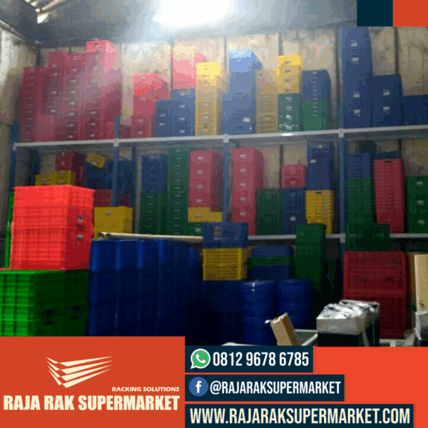 RAK GUDANG MEDIUM DUTY TIPE AZ-500 KAPASITAS 500 KG / LEVEL, TINGGI 200 CM s/d 600 CM, MEDIUM RACKING - RAJA RAK