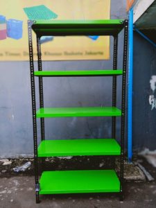 RAK BESI SIKU LUBANG 5 SUSUN SERBAGUNA TIPE RK‑01 (UKURAN & WARNA CUSTOM) | UKURAN 100×30×200 cm · 100×35×200 cm · 100×40×200 cm · 100×50×200 cm · 100×60×200 cm | KIRIM KE SELURUH INDONESIA