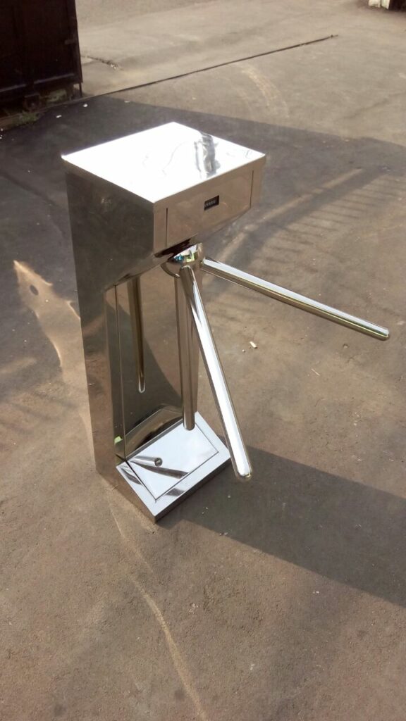 PINTU PUTAR STAINLESS BOX SINGLE SATU ARAH | TRIPOD TURNSTILE TTS-SINGLE