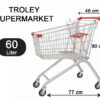 TROLLEY MINIMARKET SUPERMARKET 60 LITER TIPE TS-60L RAJA RAK, JUAL KE SELURUH INDONESIA