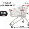 TROLI BELANJA SUPERMARKET 100 LITER TIPE TS-100L RAJARAK | TROLLY - TROLLEY SHOPPING TOKO RETAIL | JUAL KE SELURUH INDONESIA