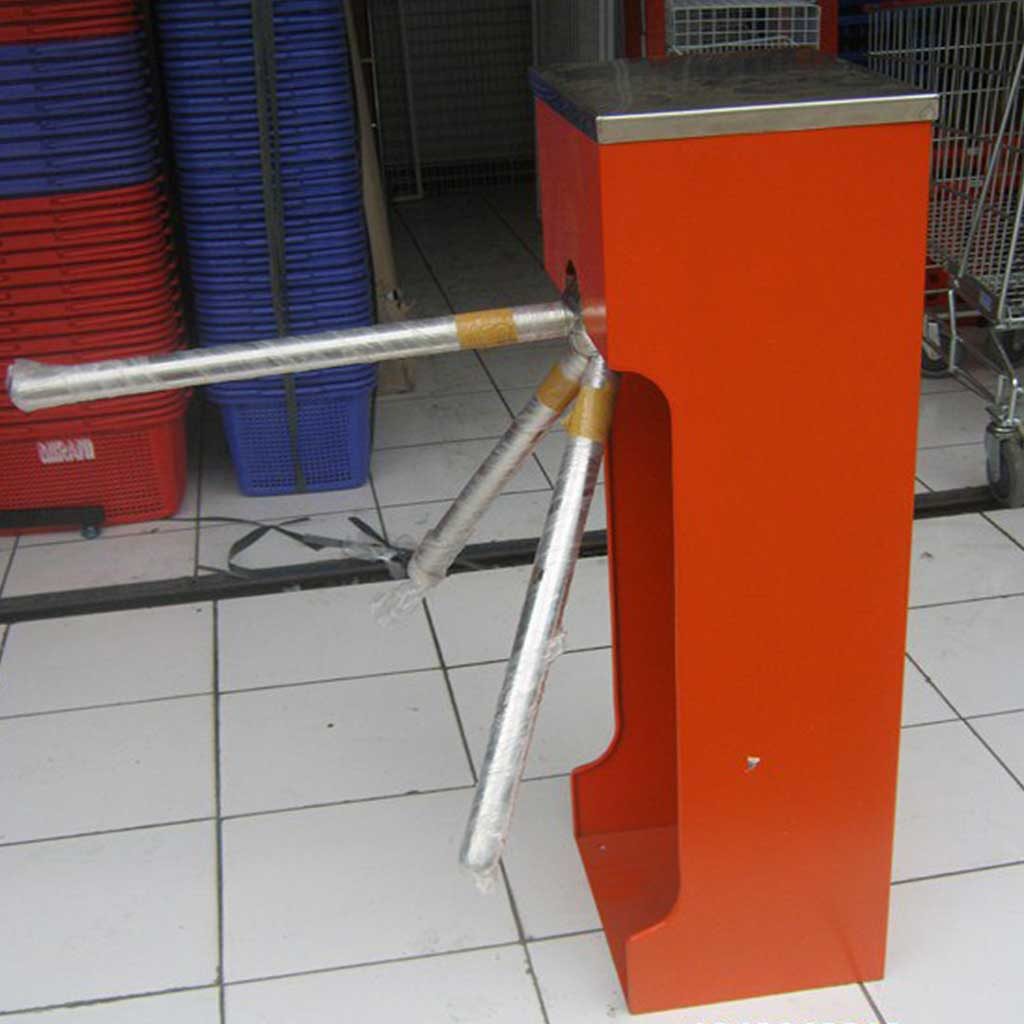 PINTU PUTAR ANTRIAN 1 ARAH BOX SINGLE TANPA COUNTER WARNA ORANGE