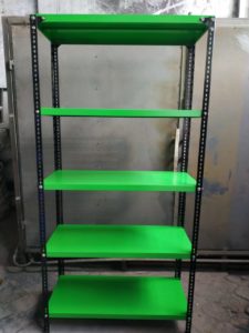 RAK BESI SIKU LUBANG 5 SUSUN SERBAGUNA TIPE RK‑01 (UKURAN & WARNA CUSTOM) | UKURAN 100×30×200 cm · 100×35×200 cm · 100×40×200 cm · 100×50×200 cm · 100×60×200 cm | KIRIM KE SELURUH INDONESIA