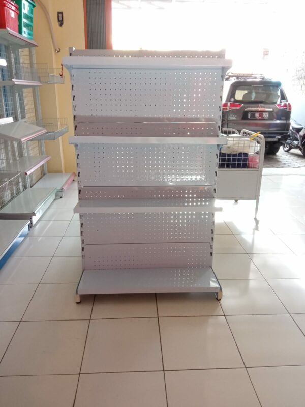 RAK DISPLAY TOKO MINIMARKET TIPE RR-13 PERFORATTED - RAJA RAK SUPERMARKET