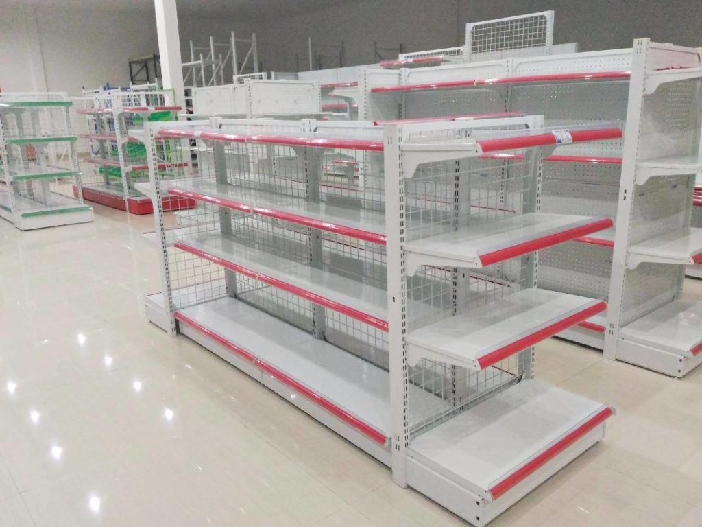 RAK INDOMARET | RAK SINGLE, DOUBLE DAN END GONDOLA TIPE RR-150, TINGGI 120, 150, 180 DAN 200 CM