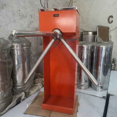 PINTU PUTAR ANTRIAN 1 ARAH BOX SINGLE DENGAN COUNTER, WARNA ORANGE