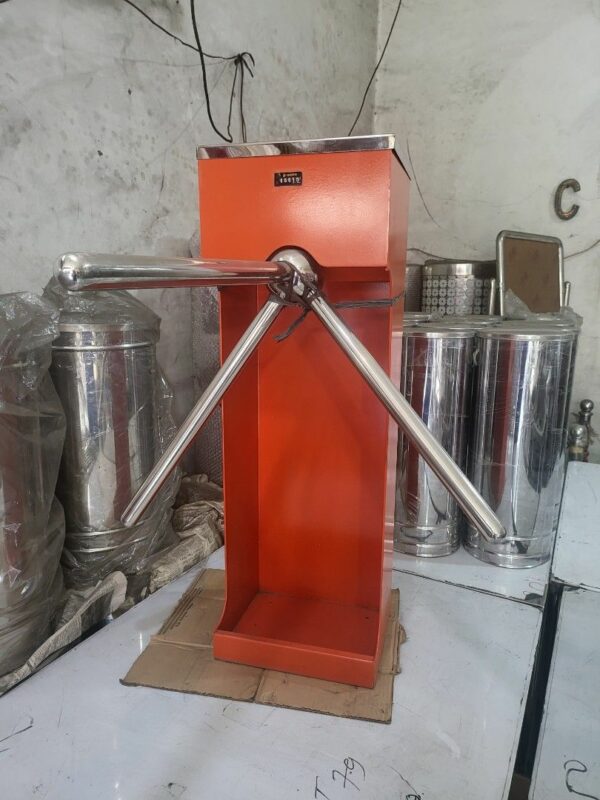PINTU PUTAR ANTRIAN 1 ARAH BOX SINGLE DENGAN COUNTER, WARNA ORANGE
