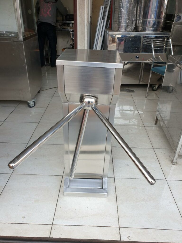 PINTU PUTAR STAINLESS BOX DOUBLE DUA ARAH | TRIPOD TURNSTILE TTS-DOUBLE | TANPA COUNTER (ALAT HITUNG) & TANPA COUNTER