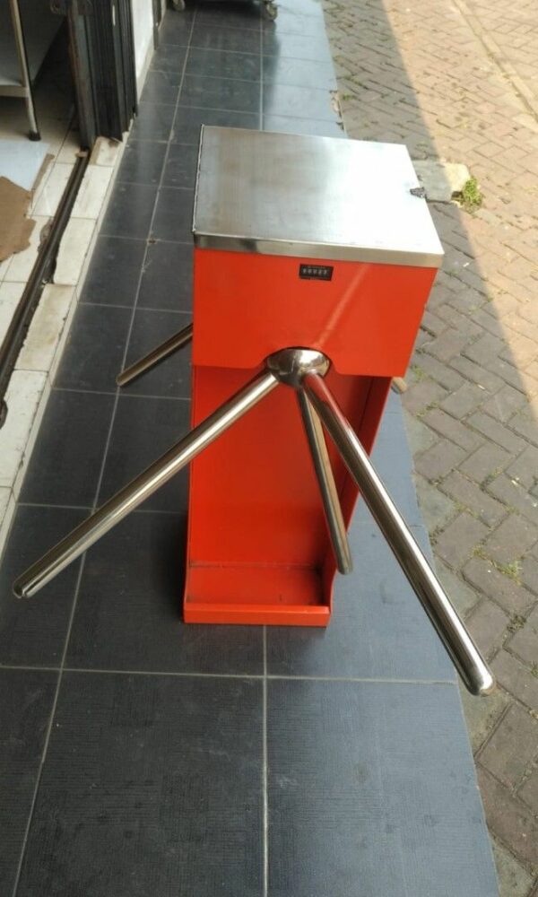 PINTU PUTAR SUPERMARKET BOX DOUBLE DENGAN COUNTER | TURNSTILES PINTU ANTRIAN 2 ARAH