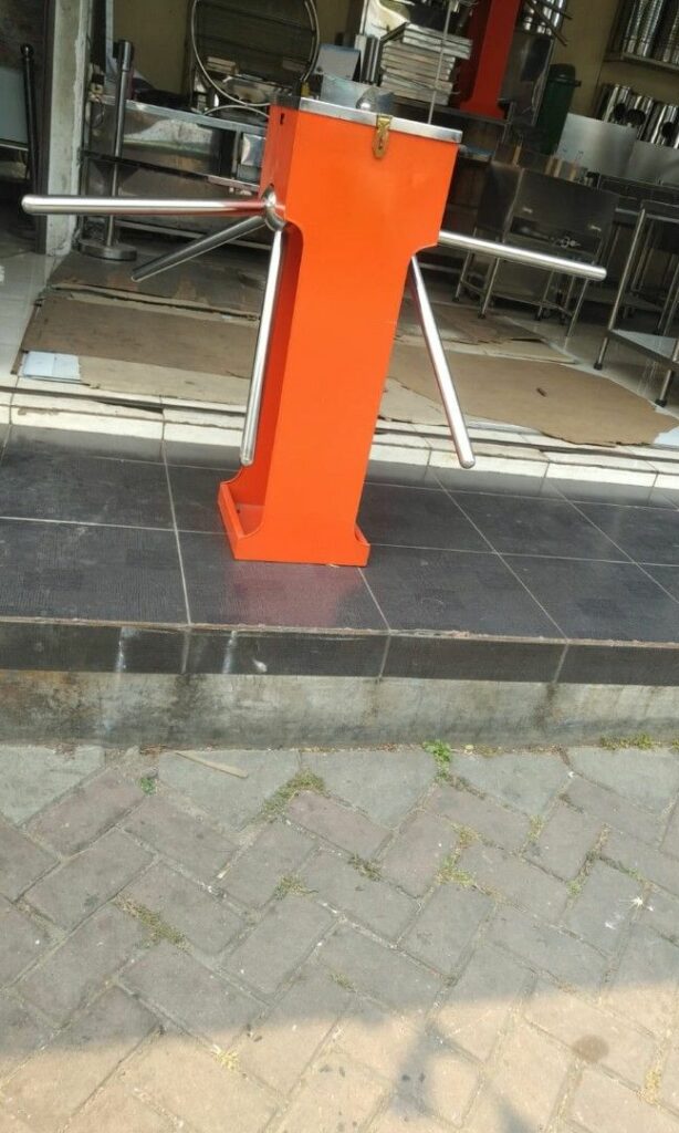 PINTU PUTAR SUPERMARKET BOX DOUBLE DENGAN COUNTER | TURNSTILES PINTU ANTRIAN 2 ARAH
