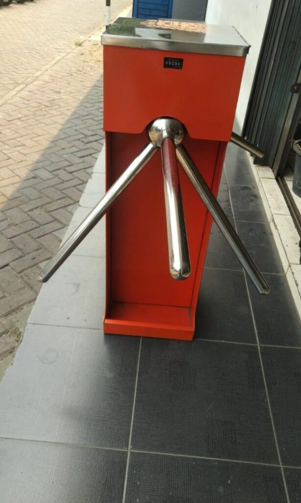 PINTU PUTAR SUPERMARKET BOX DOUBLE DENGAN COUNTER | TURNSTILES PINTU ANTRIAN 2 ARAH