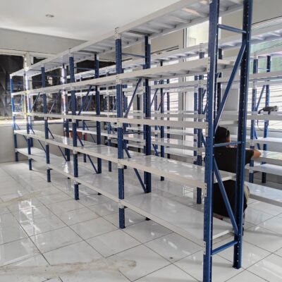 RAK TIPE JF70 – RAK BESI SUSUN GUDANG ARSIP DOKUMEN KANTOR, KAPASITAS 70 KG / LEVEL, UKURAN 120x40x200 CM, 5 SUSUN