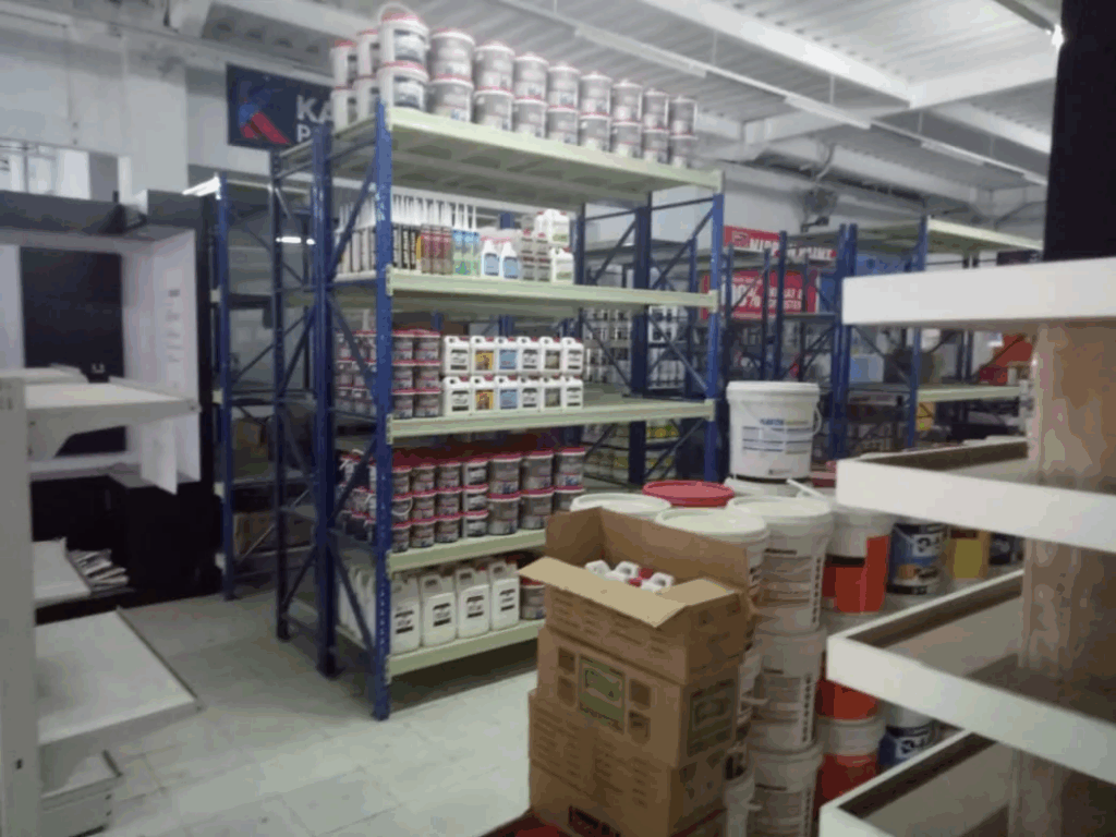 RAK BESI GUDANG MEDIUM DUTY SUSUN SERBAGUNA TIPE RR‑500 KAPASITAS 500KG/LEVEL SHELVING X 4 SHELVING ATAU 2 TON/UNIT | UKURAN PxL (200x60 CM) x Tinggi (200,250,300 CM) | RAJA RAK SUPERMARKET | KIRIM KE SELURUH INDONESIA