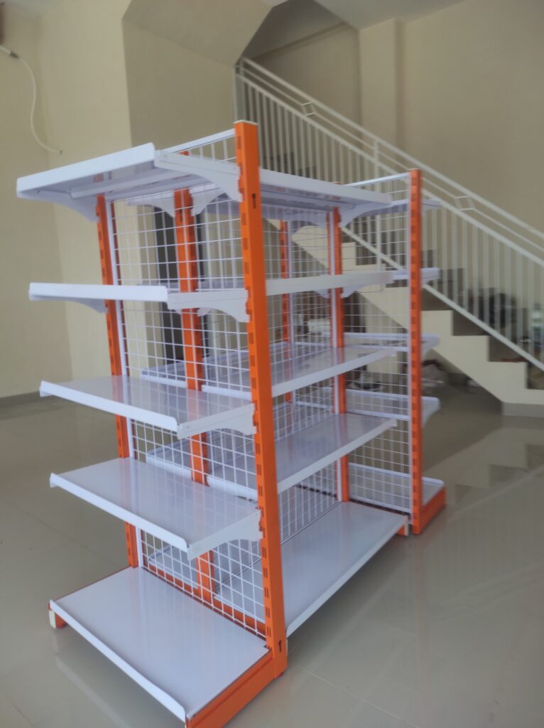 Pemasangan Rak Gondola Minimarket Display Toko Tipe JF-15 di Purwakarta oleh Tim Raja Rak Supermarket