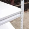 RAK BESI SIKU LUBANG BOLTLESS SLOTTED ANGLE TIPE GTM-100 UKURAN 118x55x240 CM, 5 SUSUN SHELVING, WARNA PUTIH | RAJA RAK SUPERMARKET