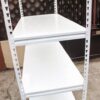 RAK BESI SIKU LUBANG BOLTLESS SLOTTED ANGLE TIPE GTM-100 UKURAN 118x55x240 CM, 5 SUSUN SHELVING, WARNA PUTIH | RAJA RAK SUPERMARKET
