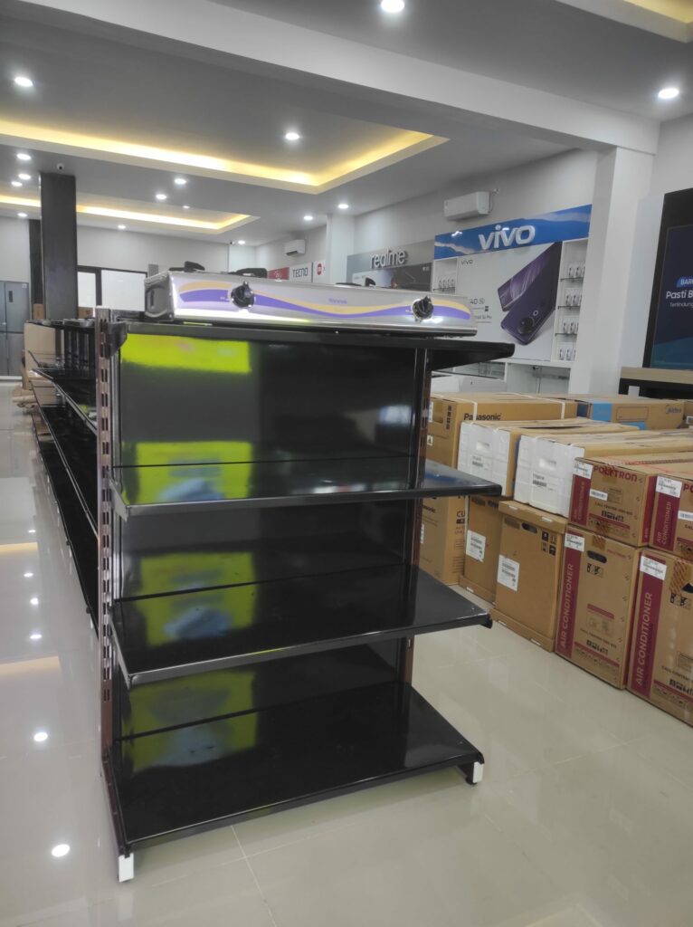 RAK TOKO ELEKTRONIK DARI RAK GONDOLA DISPLAY SUPERMARKET | RAJARAKSUPERMARKET.COM