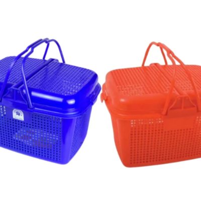 KERANJANG BELANJA PLASTIK MINIMARKET GREEN LEAF LEISURE 380 DT TUTUP | RAJA RAK SUPERMARKET