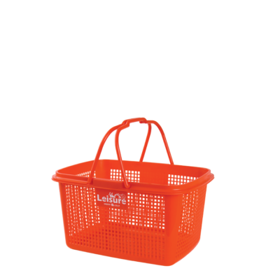 KERANJANG BELANJA PLASTIK MINIMARKET JINJING GREEN LEAF LEISURE 380 TT | RAJA RAK SUPERMARKET