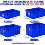 BOX CONTAINER INDUSTRI PLASTIK RAPAT SERBAGUNA HANATA HNT 2101, 2102, 2103, 2104